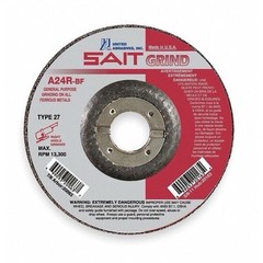 United Abrasives SAIT 20063 Type 27 Grinding Wheels 4-1/2×1/4×7/8 A24R 25pc USA