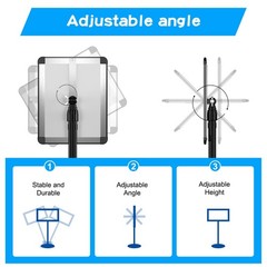 2 Pack Sign Holder Stand 8.5×11 Inch, Adjustable Floor Standing Sign Holder, …
