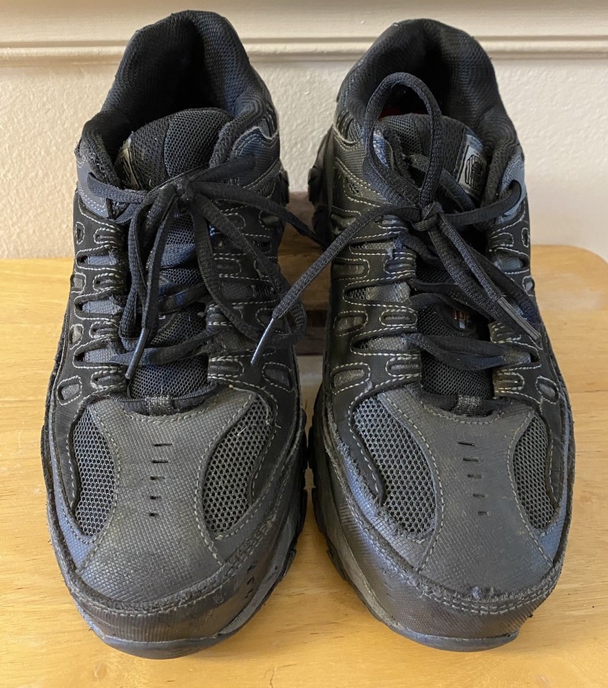 Skechers Men’s Cankton Steel Toe Work Shoes Memory Foam Insole Lace Up Size 8
