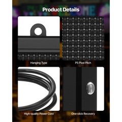 27×14 in Programmable LED Sign Scrolling Digital Display Board P5 Full-color