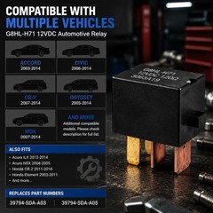 2PCS Automotive Relay, G8HL-H71 39794-SDA-A03 39794-SDA-A05 12VDC, Compatible…
