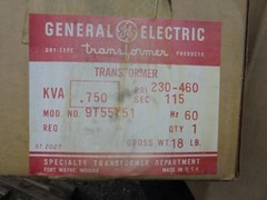 GE 9T55Y51 .750KVA 230/460X115 Volt 1 Phase Transformer T1483 NEW-B