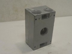 208711 New-No Box; Red-Dot IH5-2 Wet Location Outlet Box; Single Gang; Silver