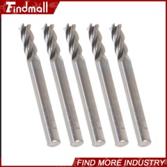 5x 1/4″ 4 Flute 2-1/2″ Overall Length 3/4″ LOC Carbide End Mill- TiALN COATED