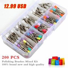 200Pcs Dental Prophy Brush Brushes Polishing Polisher f/Low Speed Handpiece A!
