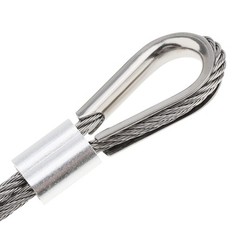 50Pcs M5 Wire Rope Thimbles 3/16″ Stainless Steel Thimble for Diameter Cable