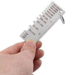 2 Pack Stainless Steel Sheet Metal Thickness Gauge Wire Size Measuring Tool