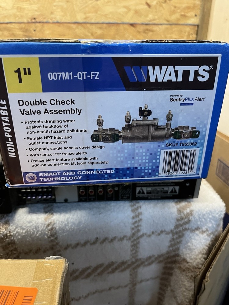 Watts 1 in. Bronze Double Check Valve Backflow Preventer Assembly Sensor 007M1QT