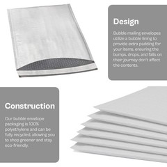 200 #5 Poly Bubble Mailers Envelopes Bags 10.5×16 , 200 10.5×16 Clear Bag Pouch