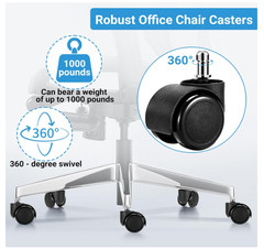 Office Chair Wheels Replacement 5 Pcs 2 Inch Office Chair Casters Heavy Duty