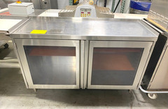 Cabinet/ By Champion Stainless Steel / 2 Glass Doors 61″w x 22″d x 39″H