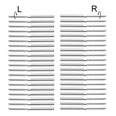 T316 Stainless Steel Lag Stud Hand Swage Left-Right Cable Railing for 3/16″Cable