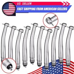 10PCS Dental High Fast Speed Handpiece Standard Head Push Button 4HOLE