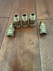 COILHOSE Industrial 1/4” Body Pneumatic Quick Coupler X 3/8” Male NPT ( 5 Pack )