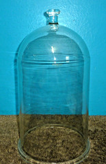 Vintage Pyrex Bell Jar w/ Flange 18in H 9.5in Dia Excellent Condition
