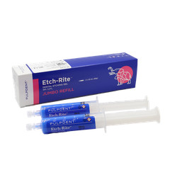 Pulpdent ET-50R Etch-Rite 38% Dental Etching Gel Jumbo 2/Pk 25 mL