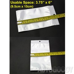 2000 Zip Zipper Lock Bags Clear Plastic White Back 4.25″ x 7.5″ Seal Reclosable