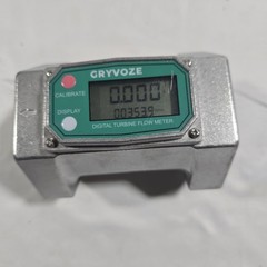 3 Inch Digital Flow Meter, 21-264 GPM Inline NPT Thread Fuel Turbine Flowmeter