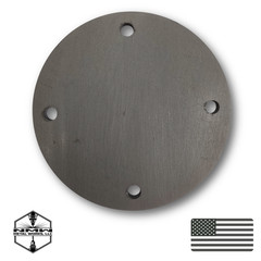 A36 Steel Round Base Plates w/ 4 Holes – Multiple Sizes – Made in USA