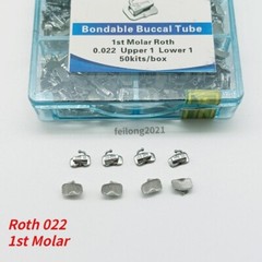 Dental Ortho Buccal Tubes 1st Molar Roth 022 Mesh Base Bondable