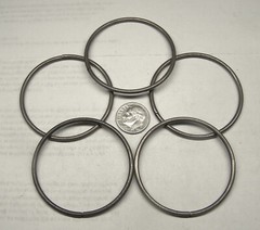 5 PARKER 32SBR-SS NOS ORFS BRAZING RING 2″ SIZE 2.015″ OD. ROUND 090″ THICK