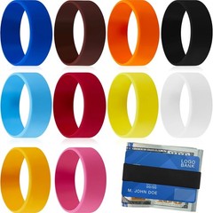 10 Pcs Rubber Cash Bands Money Bands for Cash Elastic Silicone Rubber Wallet Col