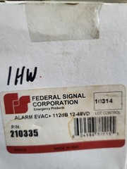 FEDERAL SIGNAL ALARM EVACUATOR 210335 + 112dB 12-48VD