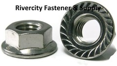 M10-1.5 Stainless Flange Nuts M10x1.5 Nut 10mm x 1.5 Serrated Flare whiz nuts