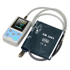 24-Hr Ambulatory Blood Pressure & SPO2 Monitor ABPM Holter Recorder Machine