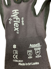 (3 pair) Ansell HyFlex 11-841 Foam Nitrile Gloves ANSI 4 – Pick Size 6, 8, or 9