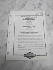 BRIGGS STRATTON 80200 TO 80299 81200 81299 ILLUSTRATED PARTS LIST MANUAL 1983