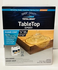 TotalBoat Table Top Epoxy Resin Kit – 1 Gallon Crystal 1-Gallon Kit, Clear U39A
