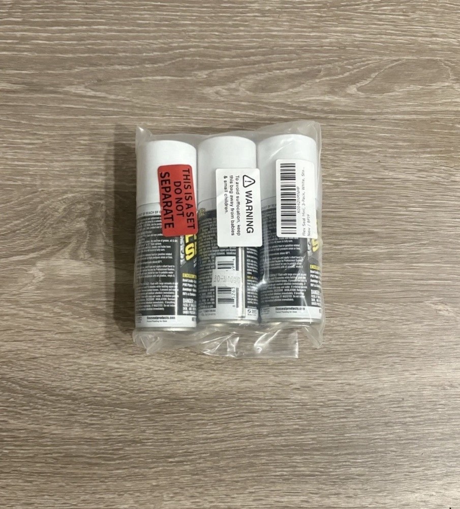 (PACK OF 3) Flex Seal White Spray Rubber Sealant Coating Waterproof Repair