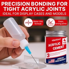 Acrylic Bonding Cement with Applicator Bottle 4 oz, 4 fluid ounces, Clear