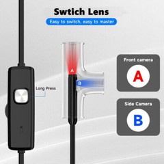 For iPhone 16/15/14 iOS/Android Cellphone iPad Dual Lens Endoscope Camera IP68