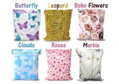 14×17 Inch Poly Mailers Butterfly, Marble Tile, Clouds, Leopard, Roses, Flowers