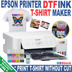 Epson Printer with DTF ink-Film-Powder Heat Transfer Print T-Shirt Marker Bund;