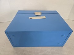 Versa Personal File Model 55 Blue Metal File Box w/ Key FREE SHIPPING