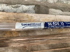 Lucas Milhaupt SIL-FOS-15 Brazing Alloy Rod 17 Piece 15% Ag Silver NOS #95150