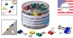 Compact Micro Binder Clips – 100-Count Assorted Colors for Easy Organization