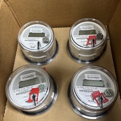 Lot Of 4 ITRON WATTHOUR METER KWH, CP1SDR3, FM16S, 4W, 10 LUG, Y/D 320A 120-480V