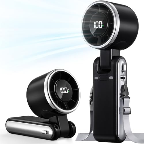 Portable Handheld Turbo Fan – 5 Gear High Speed 4000mAh Rechargeable Mini
