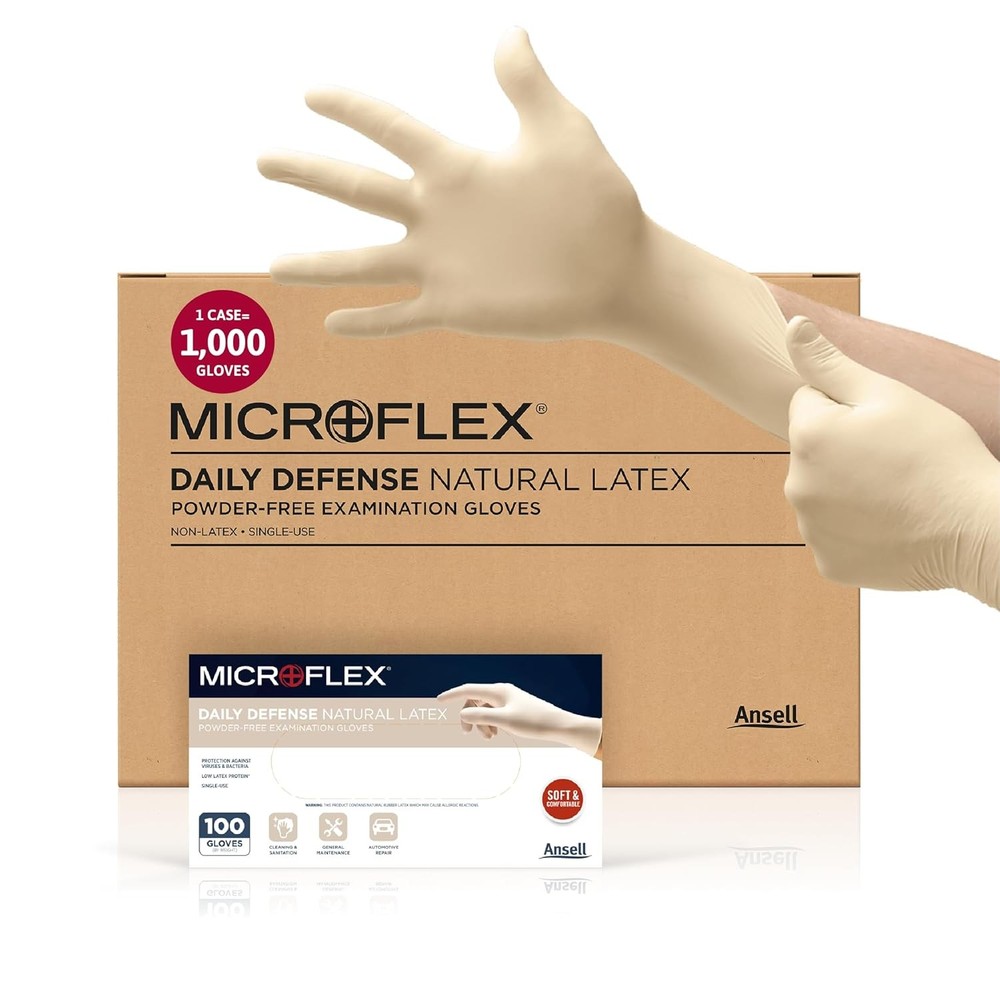 Microflex 10-754 Daily Defense Disposable Latex Gloves Cleaning Food Prep First