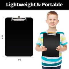 Plastic Clipboard Pen Holder 10% Thicker Low Profile Clip Letter A4 8.5×11 In