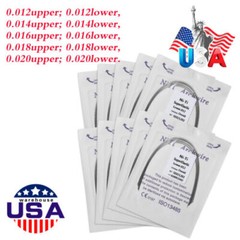 USA 100pcs 10packs Dental Orthodontic Super Elastic Niti Arch Wires Round Ovoid