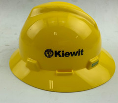 MSA V-Gard Slotted Full Brim Hard Hat w/ Fas-Trac III Suspension – Yellow