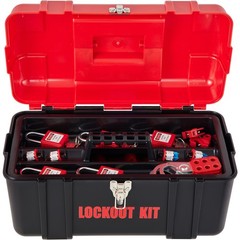 VEVOR 42PCS Lockout Tagout Kit Red Safety Padlocks Circuit Breaker Lockout Hasps