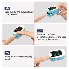 Finger Pulse Oximeter Blood Oxygen SpO2 Monitor Heart Rate Patient Monitor OLED