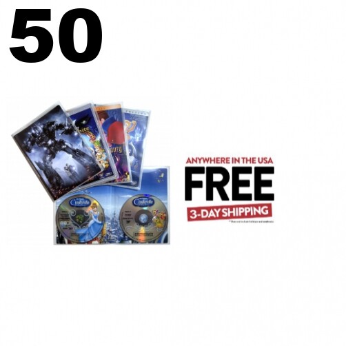 50 CheckOutStore Clear 2 Disc CPP Full Cover Sleeve & DVD Booklet **1-3 DAYS
