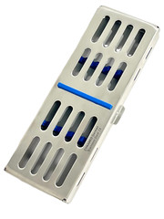 GERMAN DENTAL AUTOCLAVE STERILIZATION CASSETTE TRAY BOX RACK FOR 5 INSTRUMENTS